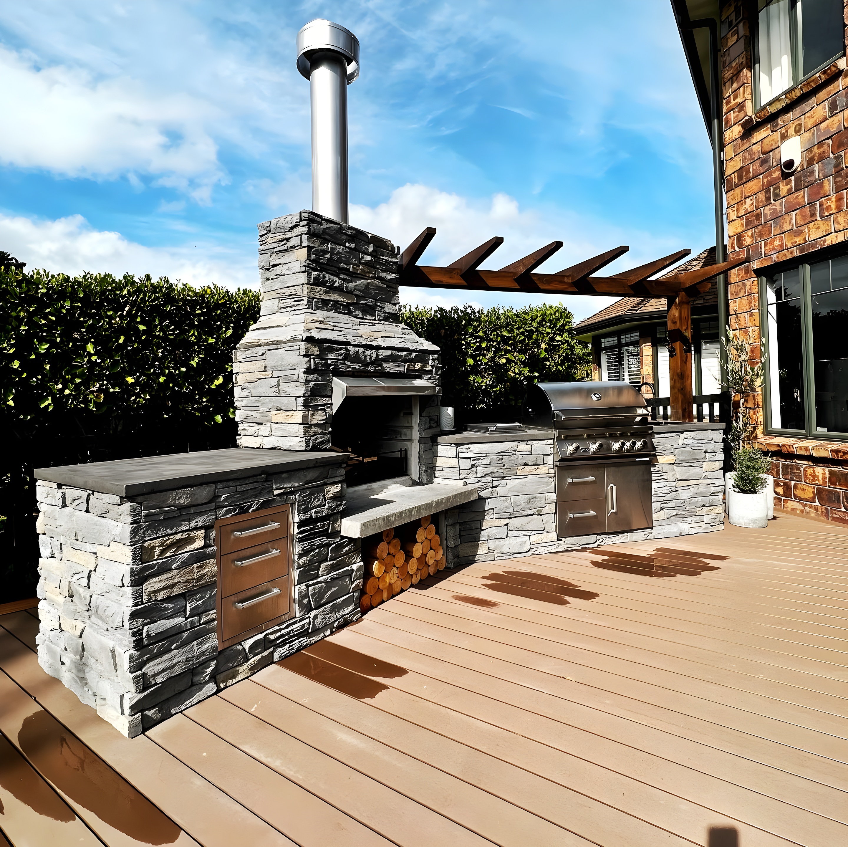 Luxury outdoor kitchen
